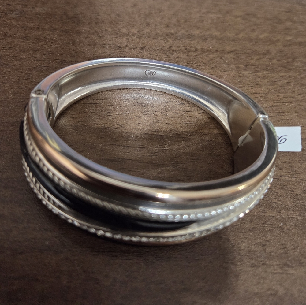Brighton Silver and Black Bangle Bracelet NWT
